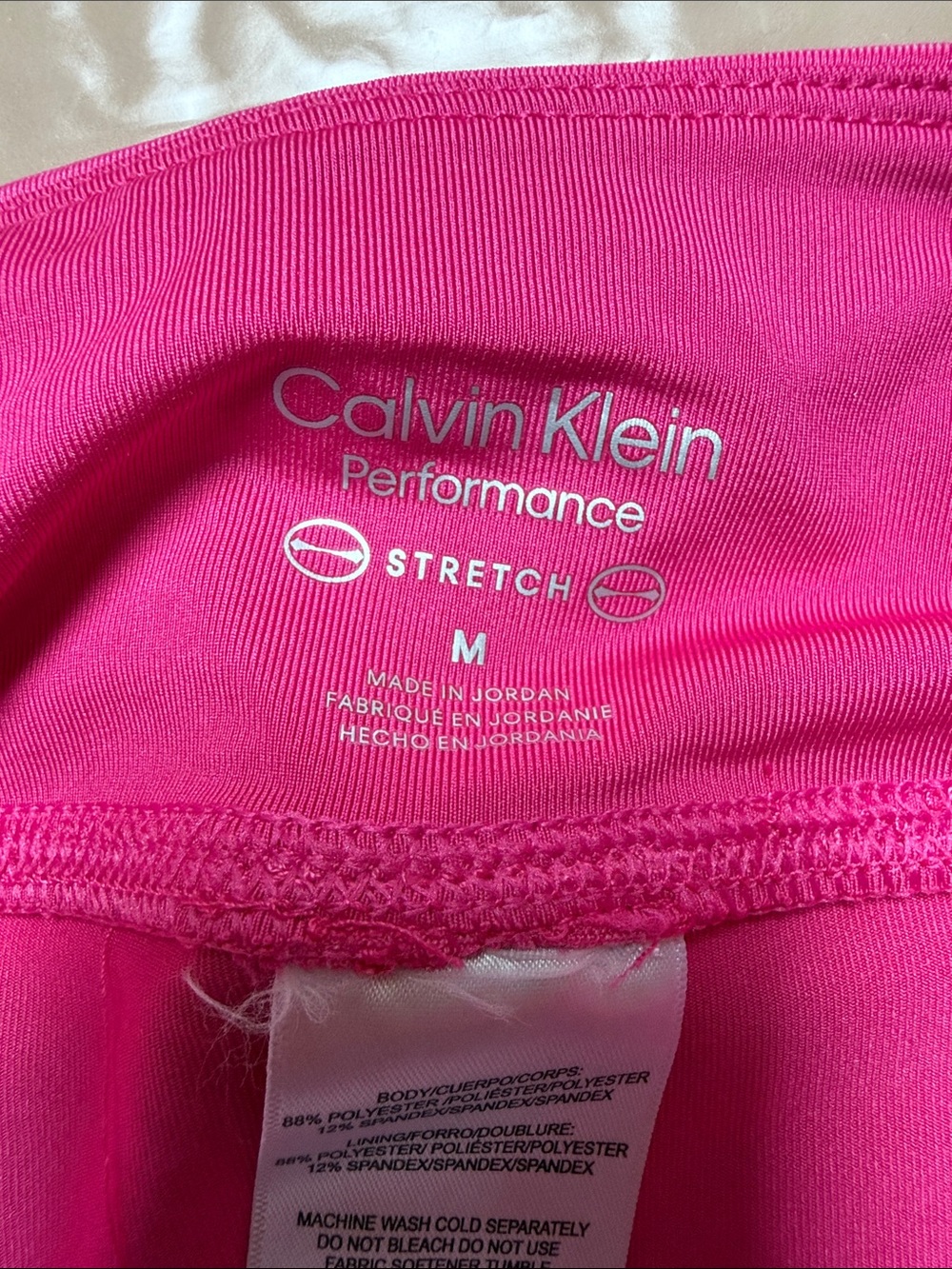 Calvin Klein Performance Stretch Fuchsia Tiered Ruffle Skort Medium - Picture 9 of 10